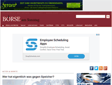 Tablet Screenshot of boerse-am-sonntag.de